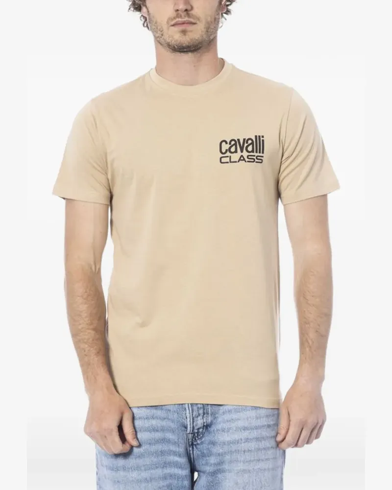 Roberto Cavalli T-Shirt mit Logo-Print - Nude Nude