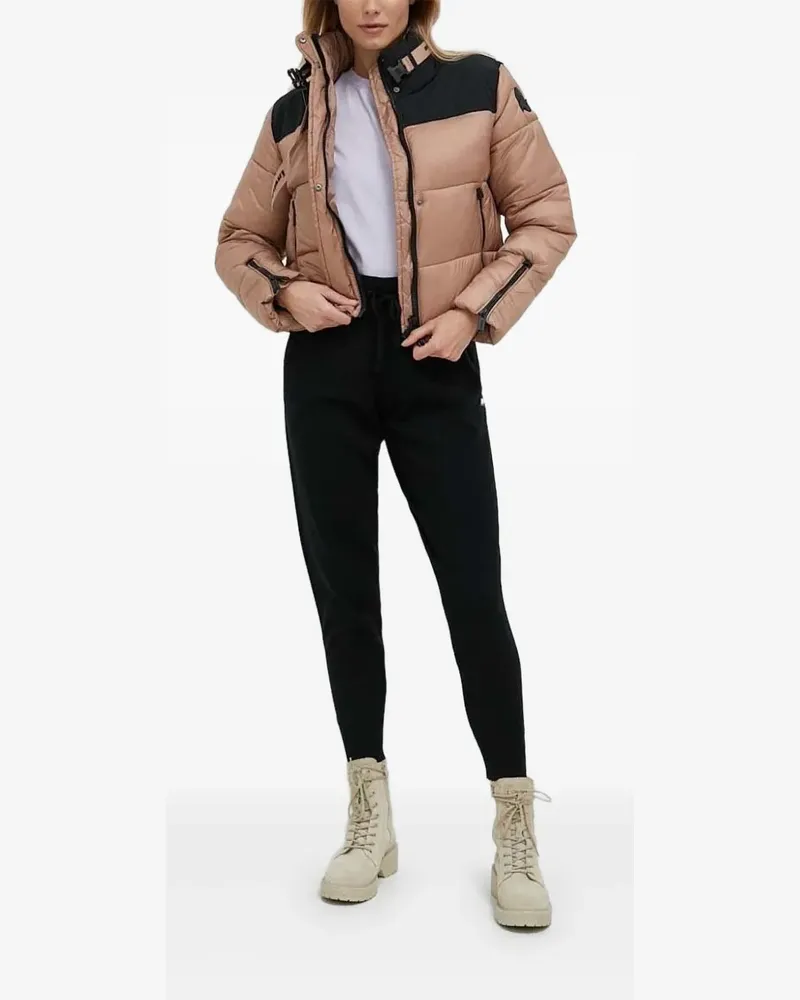 Invicta Gefütterte Jacke in Colour-Block-Optik - Nude Nude
