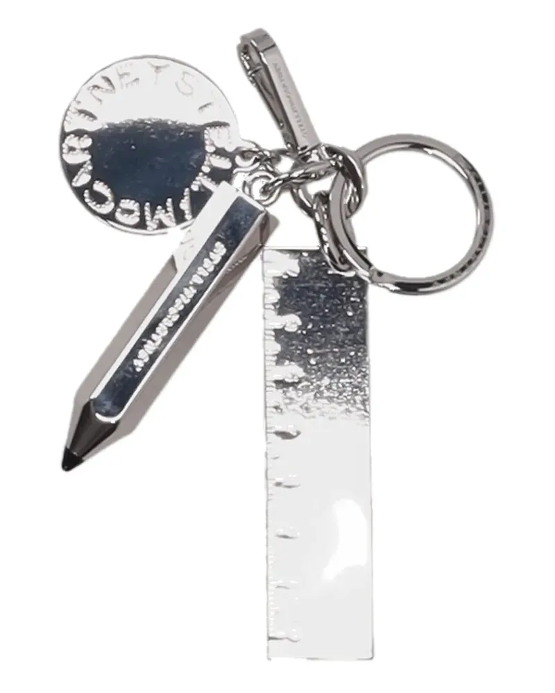 Stella McCartney Stationery Charm keyring - Silber Silber