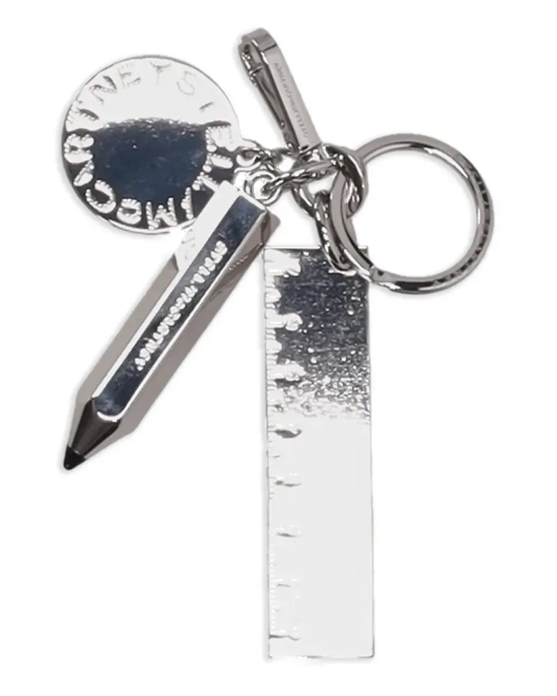 Stella McCartney Stationery Charm keyring - Silber Silber