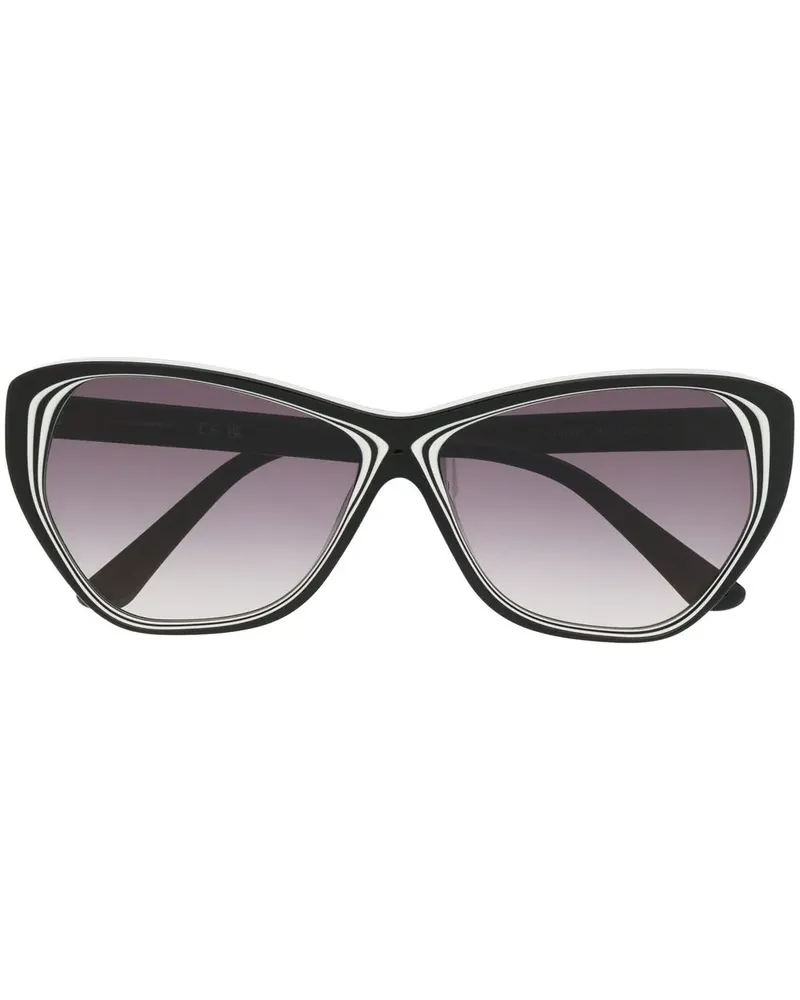 Karl Lagerfeld Sonnenbrille mit Logo - Schwarz Schwarz