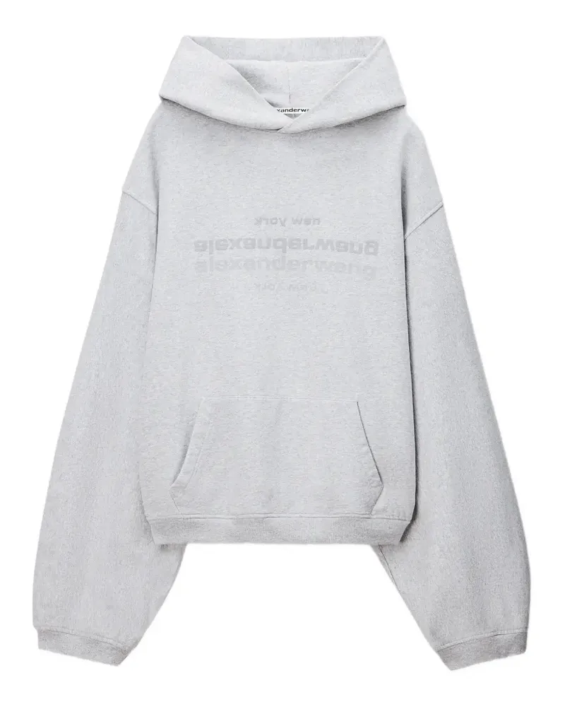 Alexander Wang oversized hoodie w/ mirror logo - Grau Grau
