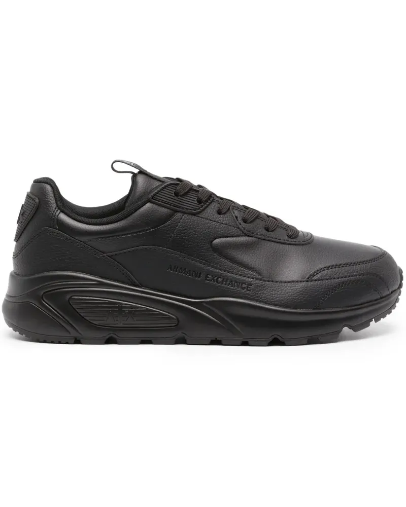 Armani Exchange Sneakers mit Logo-Prägung - Schwarz Schwarz