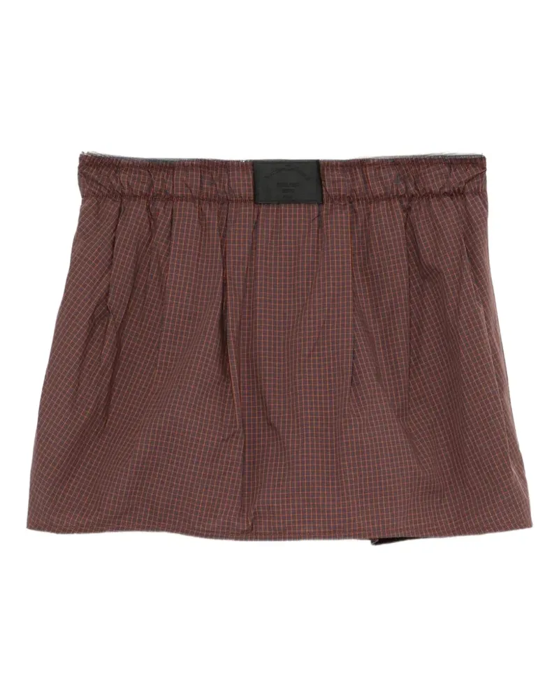 JUUN.J Karierte Shorts mit Falten - Braun Braun