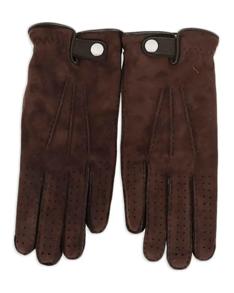 Brunello Cucinelli perforated suede gloves - Braun Braun