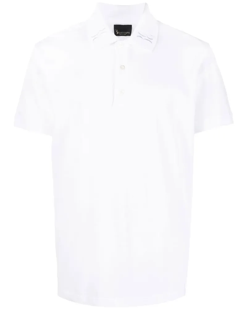 Billionaire Poloshirt mit Logo-Stickerei - Weiß Weiß