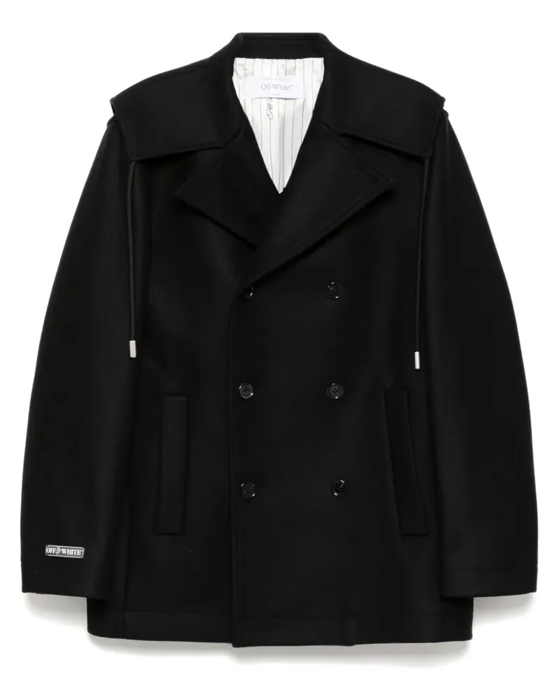 OFF-WHITE Jacke mit Logo - Schwarz Schwarz