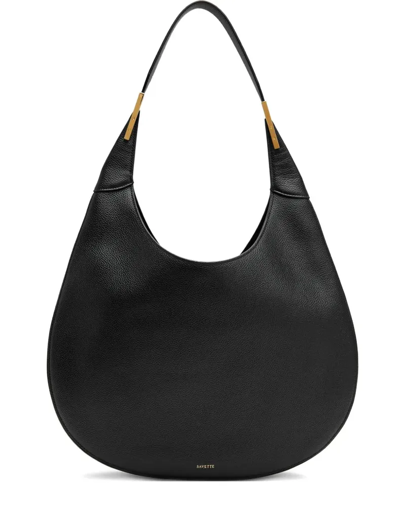 SAVETTE Florence gold-tone shoulder bag - Schwarz Schwarz