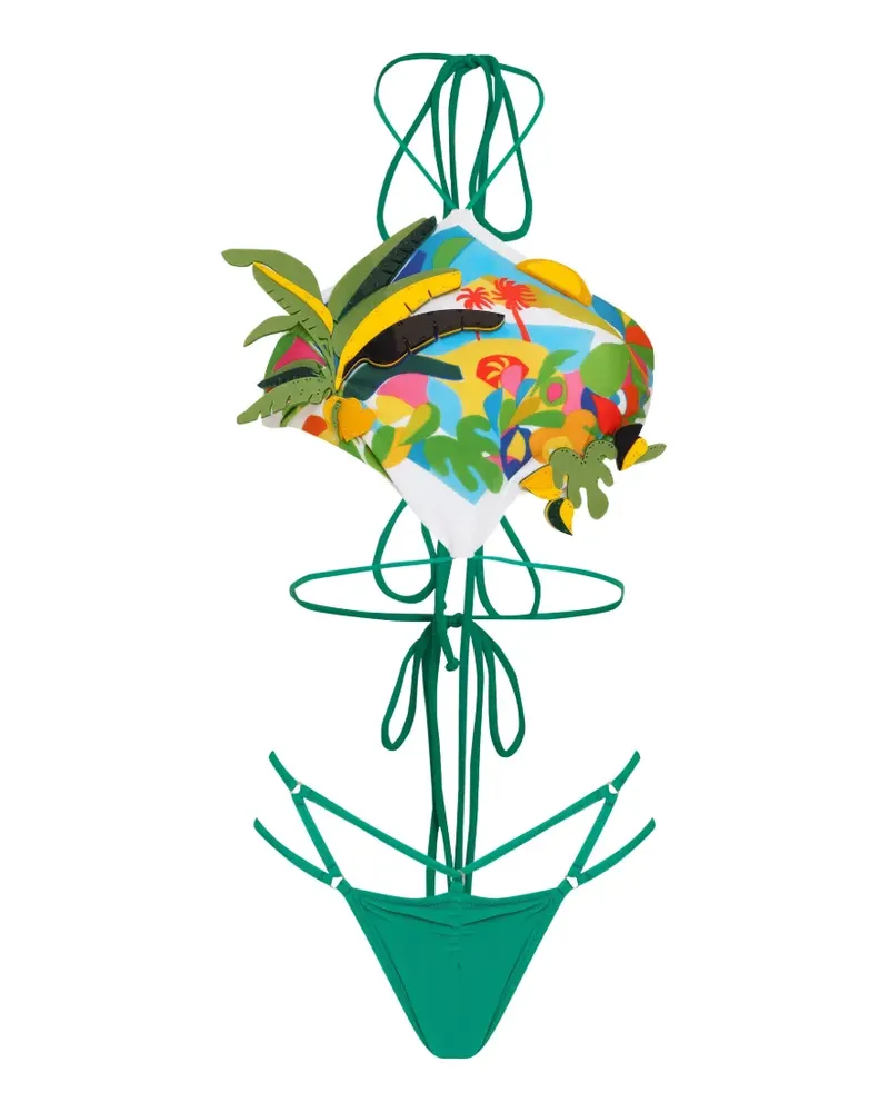 Amir Slama floral print bikini - Grün Grün