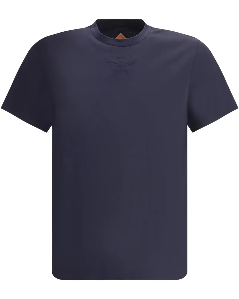 MCM T-Shirt mit Logo-Prägung - Blau Blau