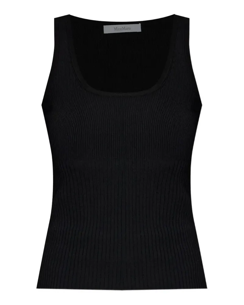 Max Mara ribbed vest top - Schwarz Schwarz