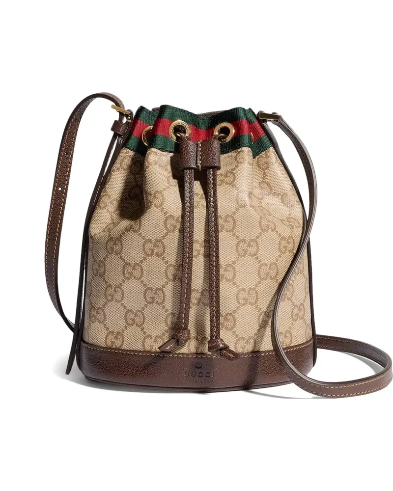 Gucci GG Supreme Web bucket bag - Nude Nude