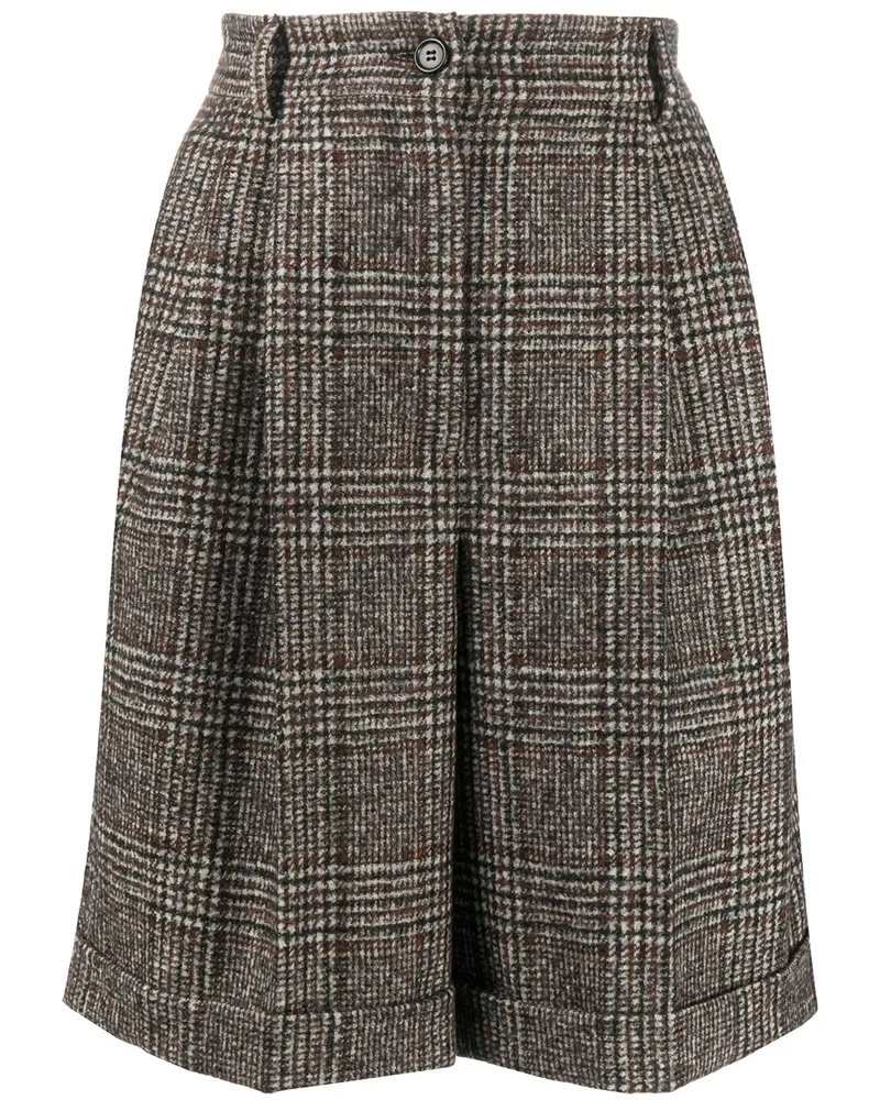 Dolce & Gabbana Shorts mit Prince-Of-Wales-Karo - Braun Braun