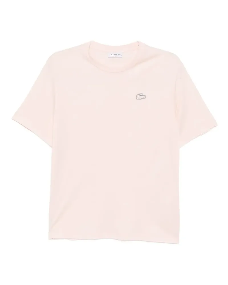 Lacoste T-Shirt mit Krokodil-Print - Rosa Rosa