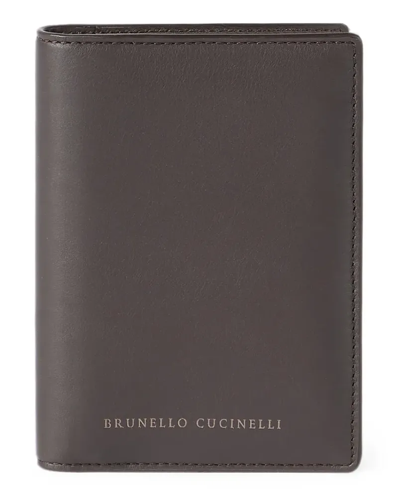Brunello Cucinelli Pass-Etui aus Leder - Braun Braun