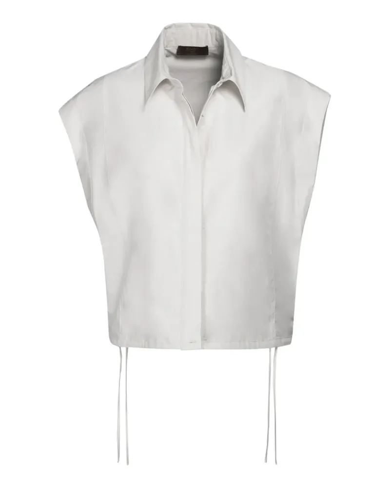 MOORER JESSY-WFC string-detail cotton shirt - Weiß Weiß