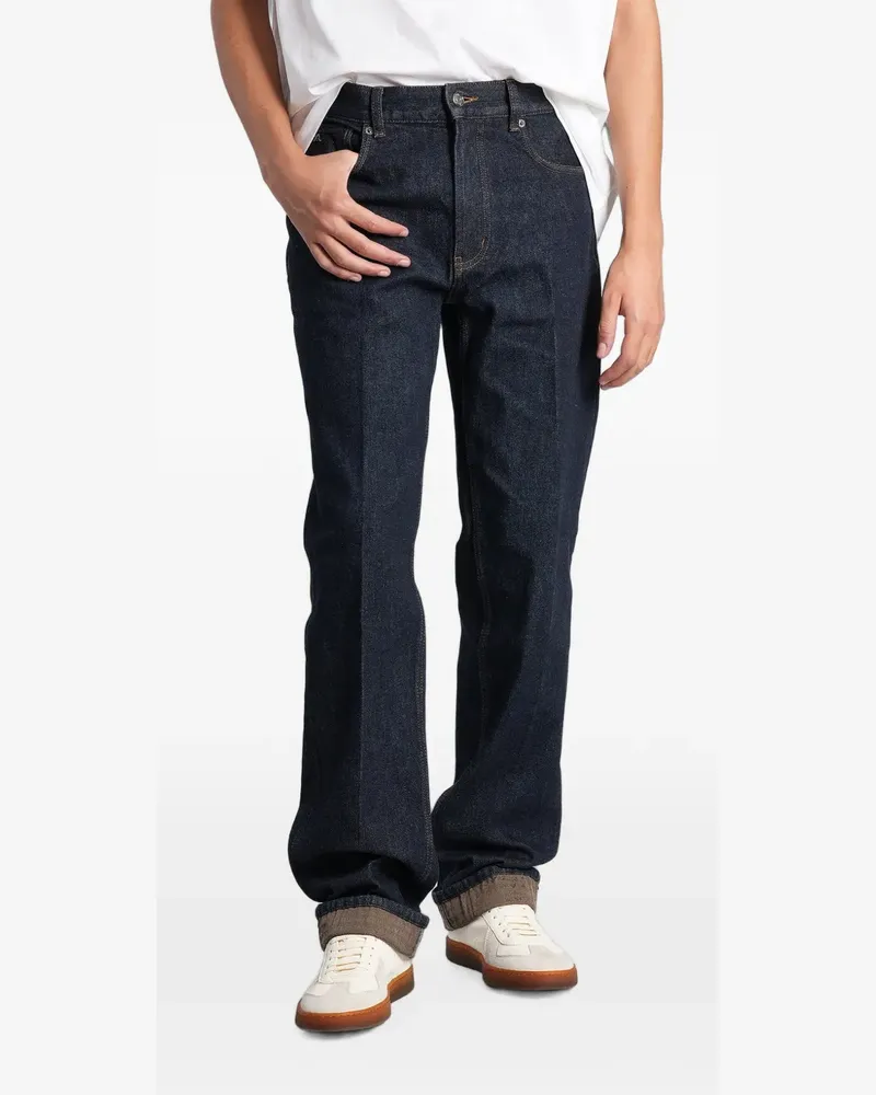 Emporio Armani logo-plaque straight-leg jeans - Blau Blau