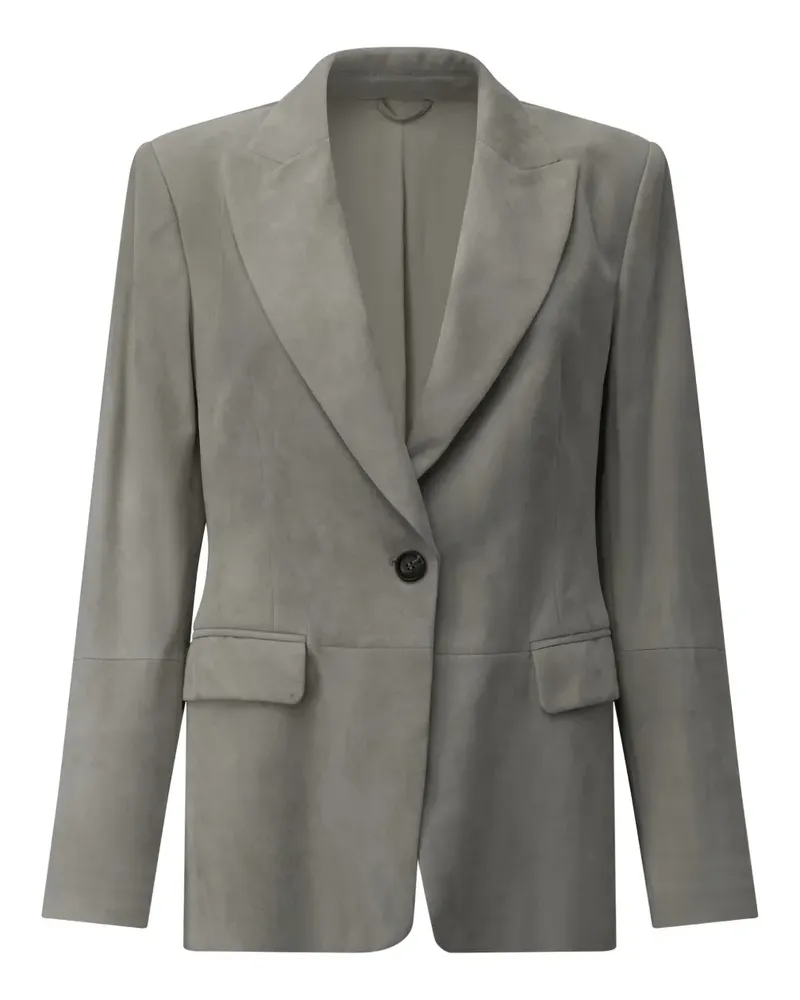 Brunello Cucinelli Blazer aus Wildleder - Grau Grau