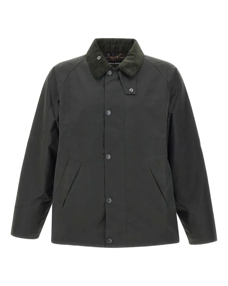 Barbour Jacke mit Cordkragen - Grün Grün