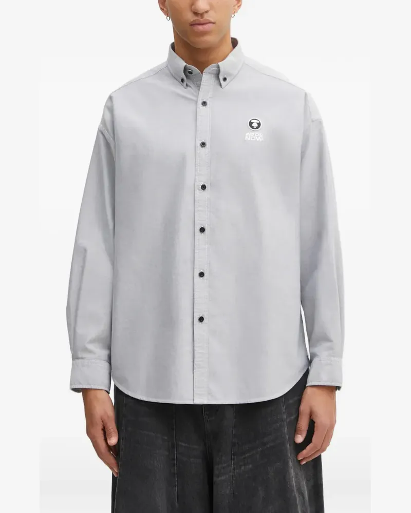 BAPE Hemd mit Logo-Detail - Grau Grau