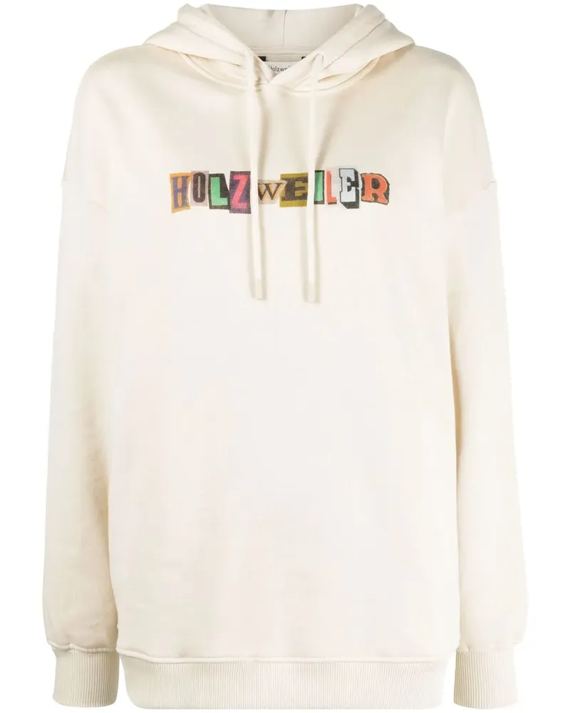 Holzweiler Hoodie mit Logo-Print - Nude Nude