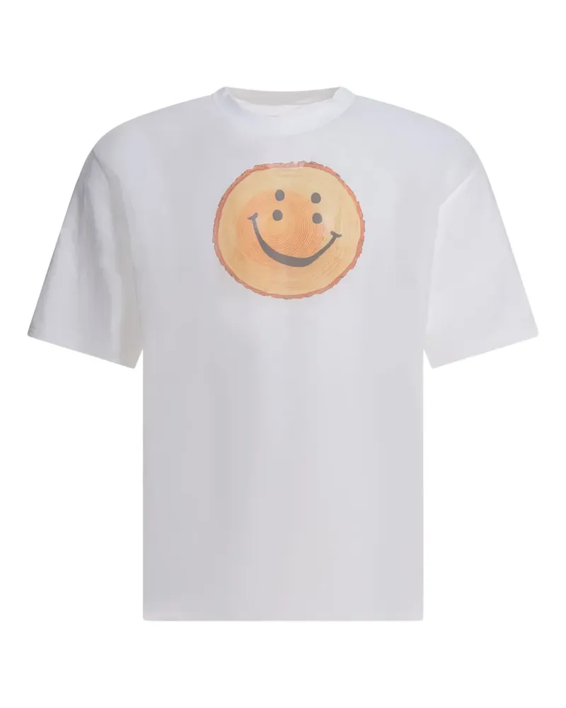 KAPITAL T-Shirt mit Baumgesicht - Weiß Weiß