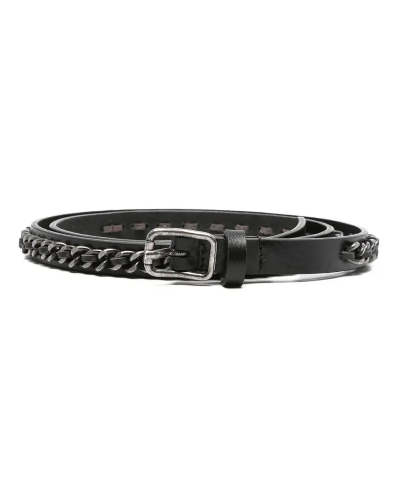 R13 Gürtel aus Faux-Leder - Schwarz Schwarz