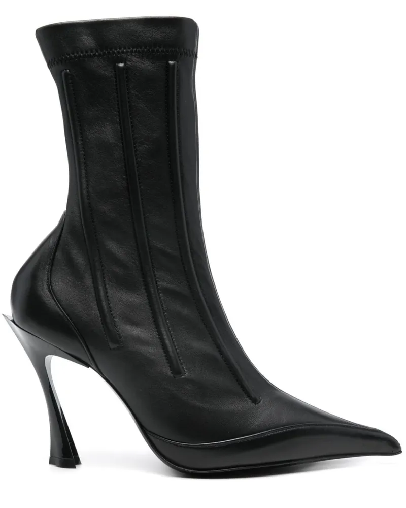 Thierry Mugler Stiefel mit Prägung 95mm - Schwarz Schwarz