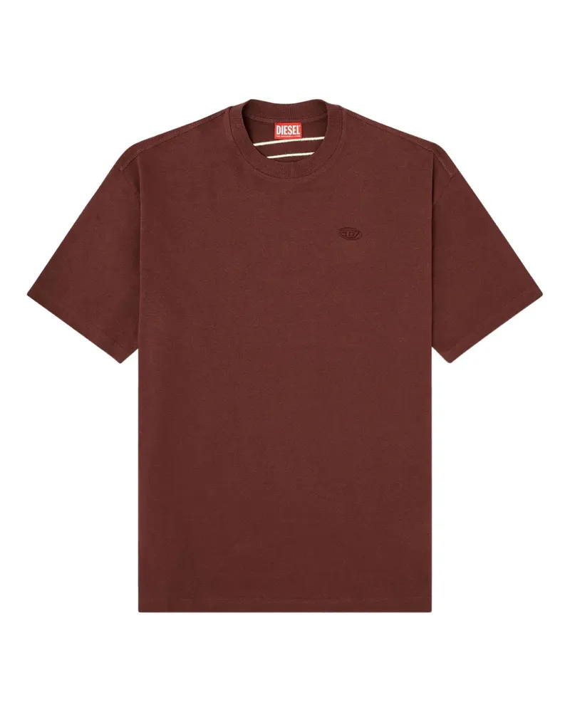 Diesel T-Boggy-Megoval-D T-Shirt mit Logo - Braun Braun