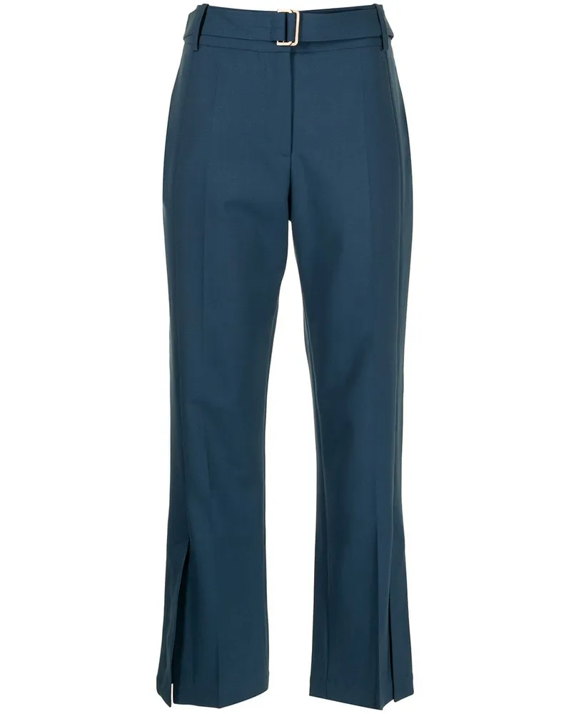 Eudon Choi Cropped-Hose Blau