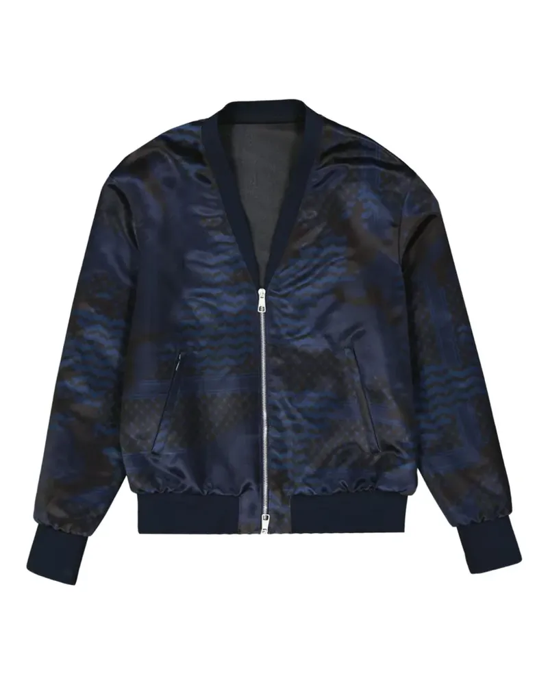 Neil Barrett Bomberjacke mit Print - Blau Blau