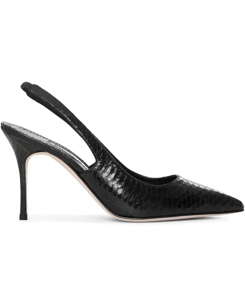 Manolo Blahnik Klassische Pumps 90mm - Schwarz Schwarz