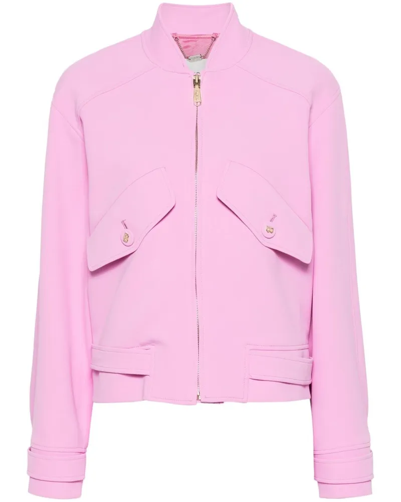 Blumarine Bomberjacke aus Krepp - Rosa Rosa