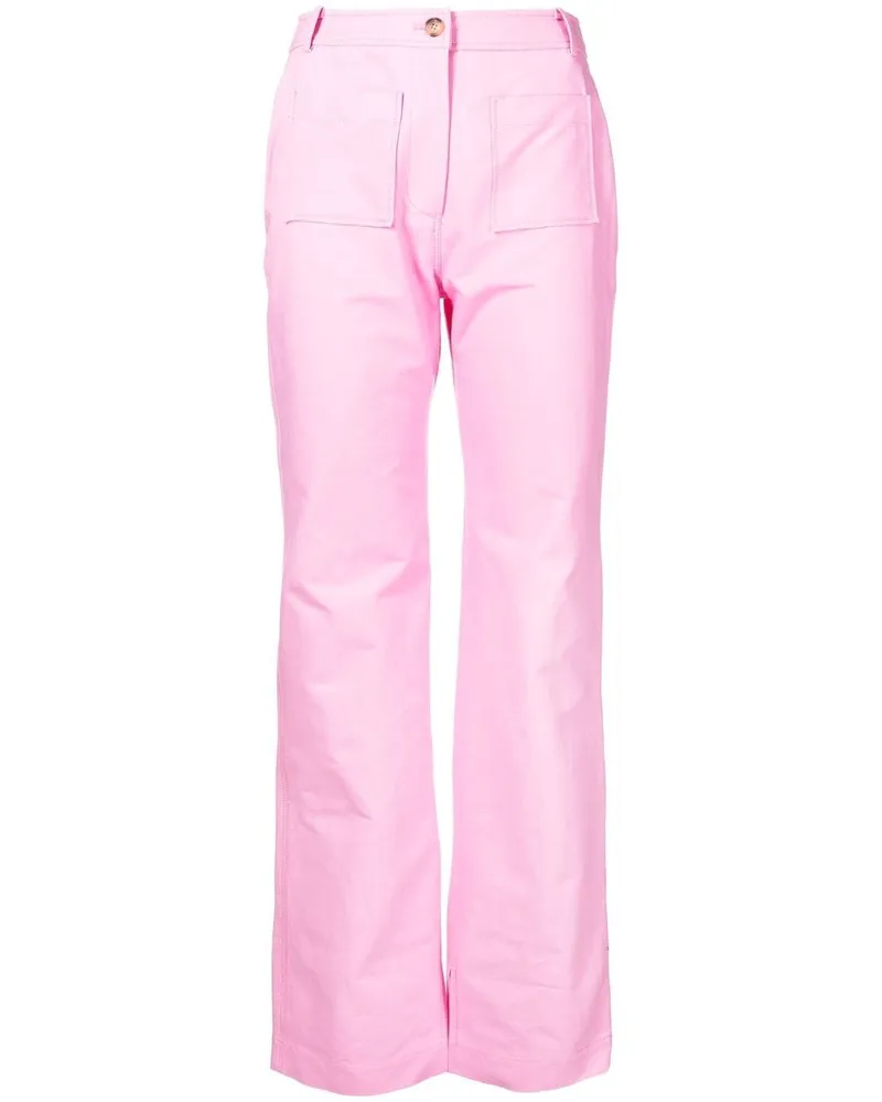 REJINA PYO Bio Ellis Hose mit geradem Bein Rosa