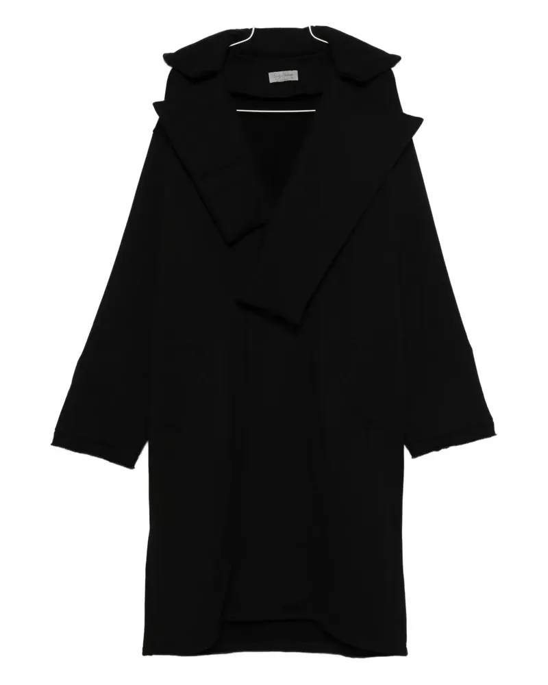 Yohji Yamamoto wide-lapel coat - Schwarz Schwarz