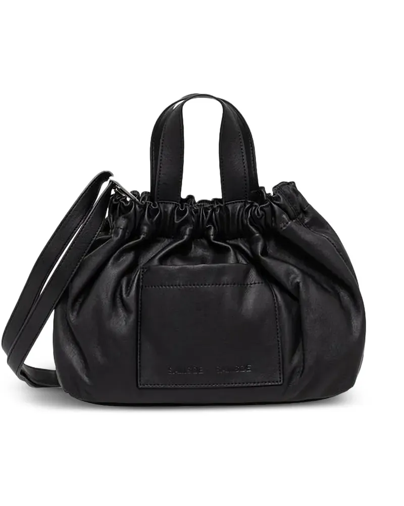 Samsøe & Samsøe Mittelgroße Schultertasche mit Logo-Prägung - Schwarz Schwarz