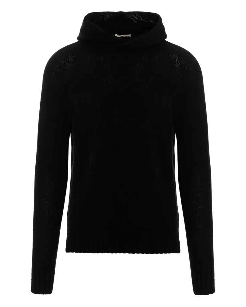 MA'RY'YA Kapuzenpullover mit Seitenschlitz - Schwarz Schwarz