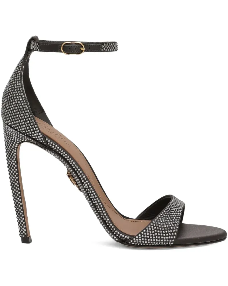Dolce & Gabbana Strassverzierte Sandalen mit Knöchelriemen 105mm - Silber Silber