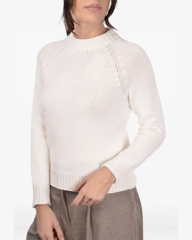 Gran Sasso raglan-sleeve wool sweater - Weiß Weiß
