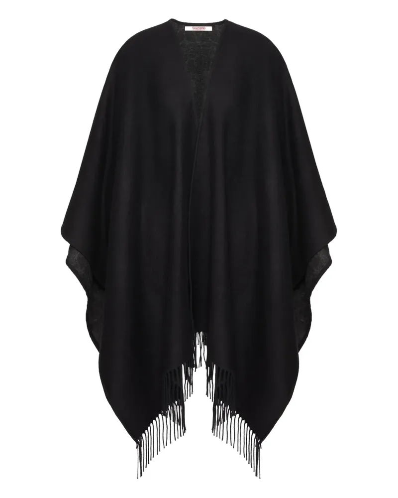 Valentino Garavani VLogo Signature Poncho aus Kaschmir - Schwarz Schwarz