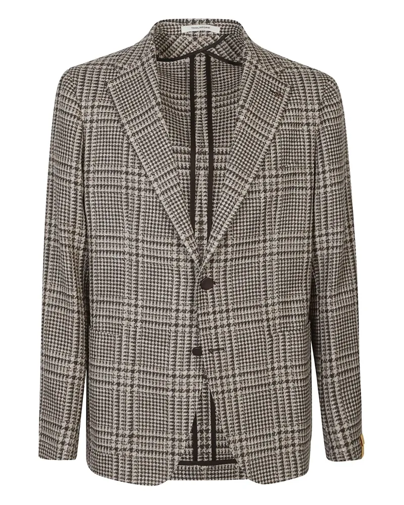 Tagliatore checked single-breasted jacket - Nude Nude