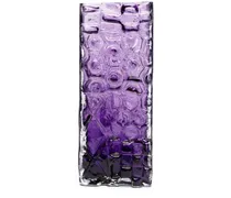 Vase aus Reliefglas (53x15cm) - Violett