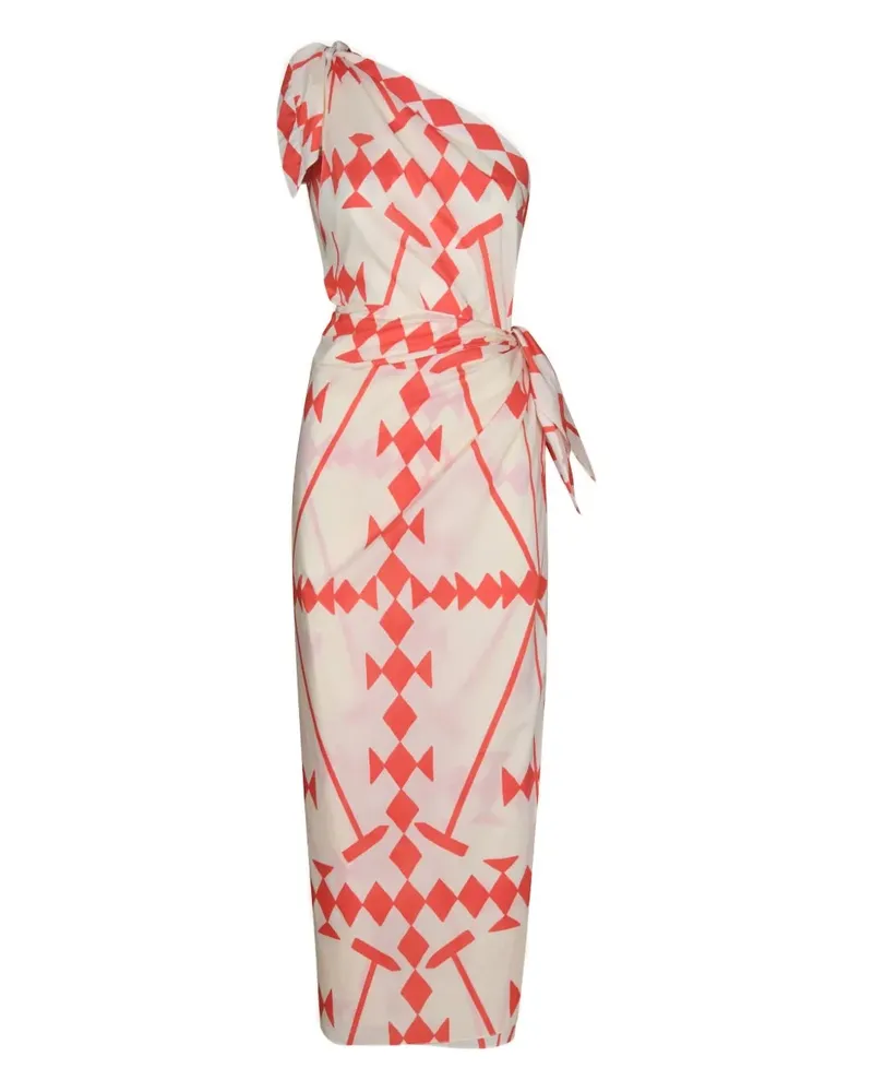 Johanna Ortiz Geometrisches Seaweed One-Shoulder-Kleid - Nude Nude