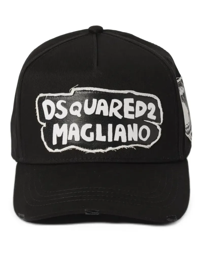 Dsquared2 x Magliano Voice Yourself logo-patch baseball cap - Schwarz Schwarz