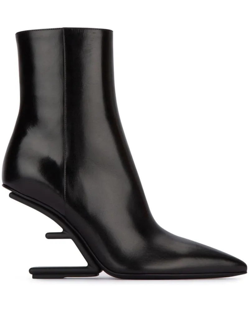 Fendi Stiefel mit definiertem Absatz 95mm - Schwarz Schwarz