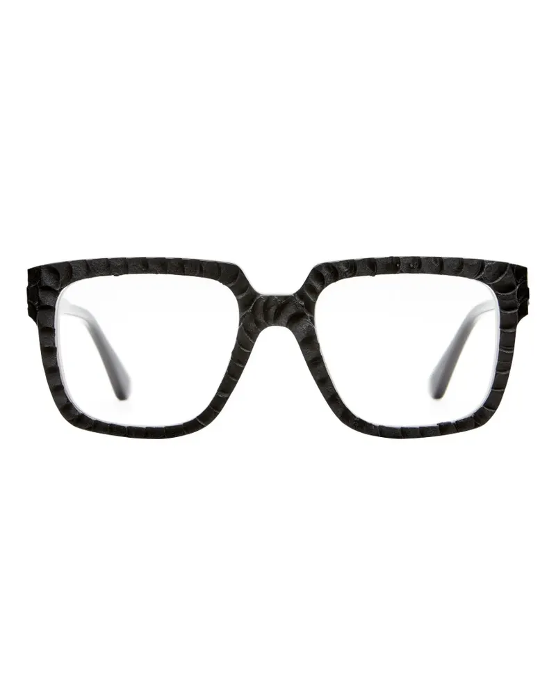 KUBORAUM K3 Brille mit eckigem Gestell - Schwarz Schwarz