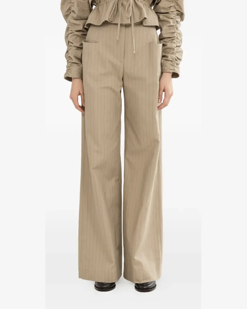 NISSA pinstripe trousers - Nude Nude