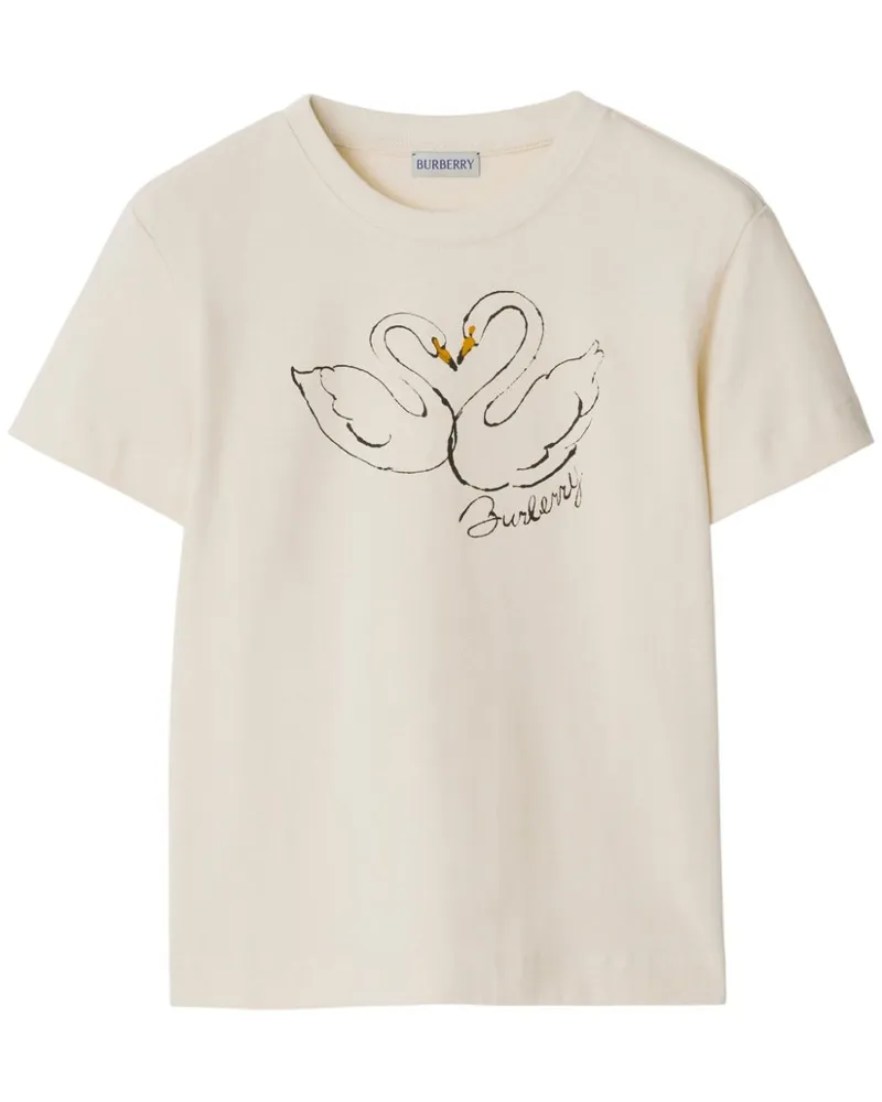 Burberry Boxy Swan T-Shirt - Nude Nude