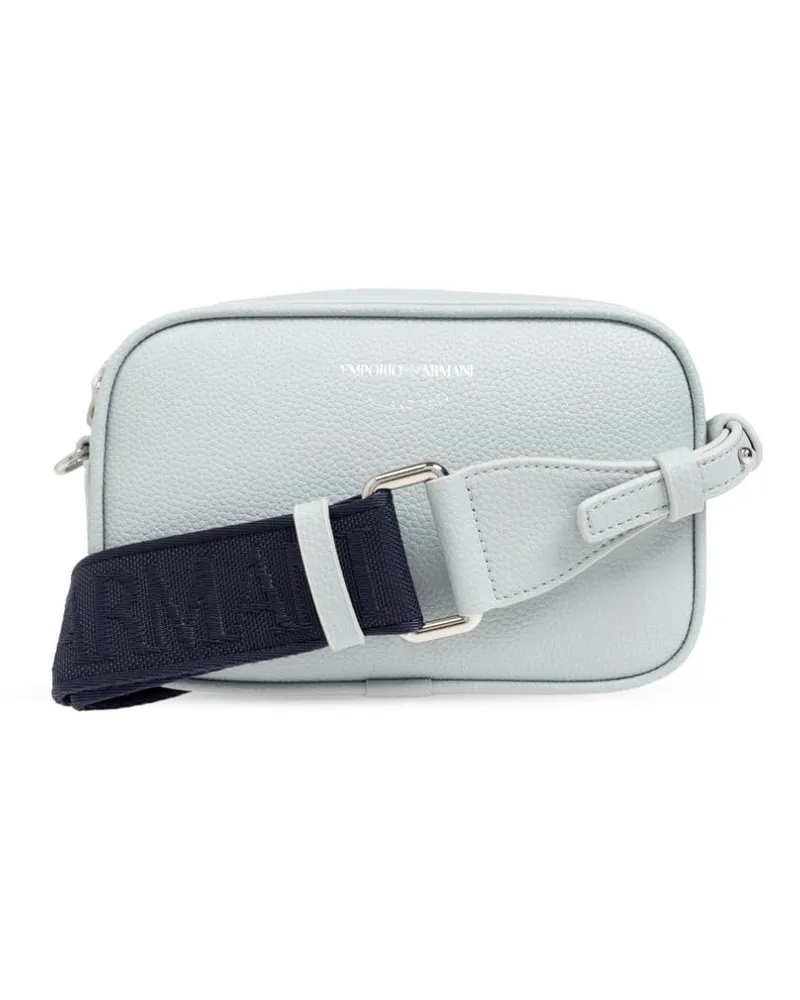 Emporio Armani Kameratasche mit Reh-Print - Blau Blau