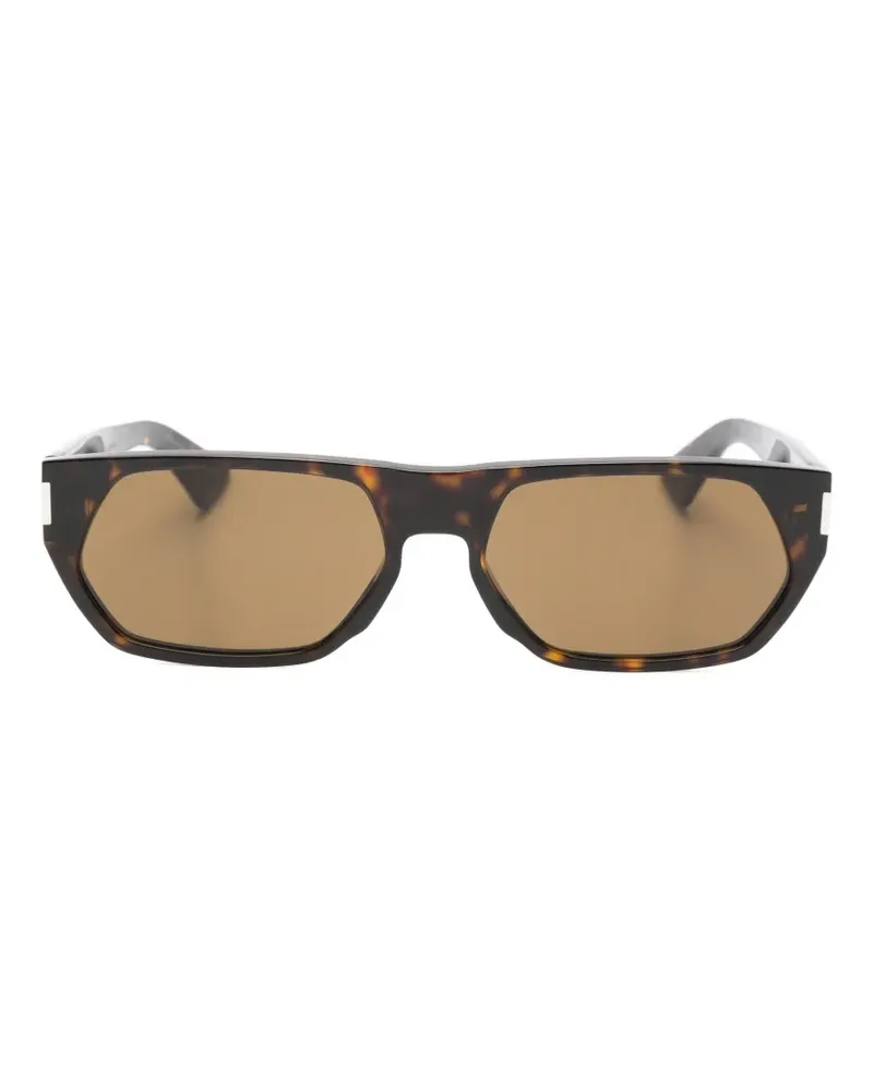 Saint Laurent Sonnenbrille mit eckigem Gestell - Braun Braun